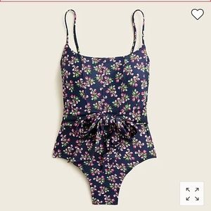 J. Crew Topstiched One Piece Swimsuit Twilight Berry NWT Size 12